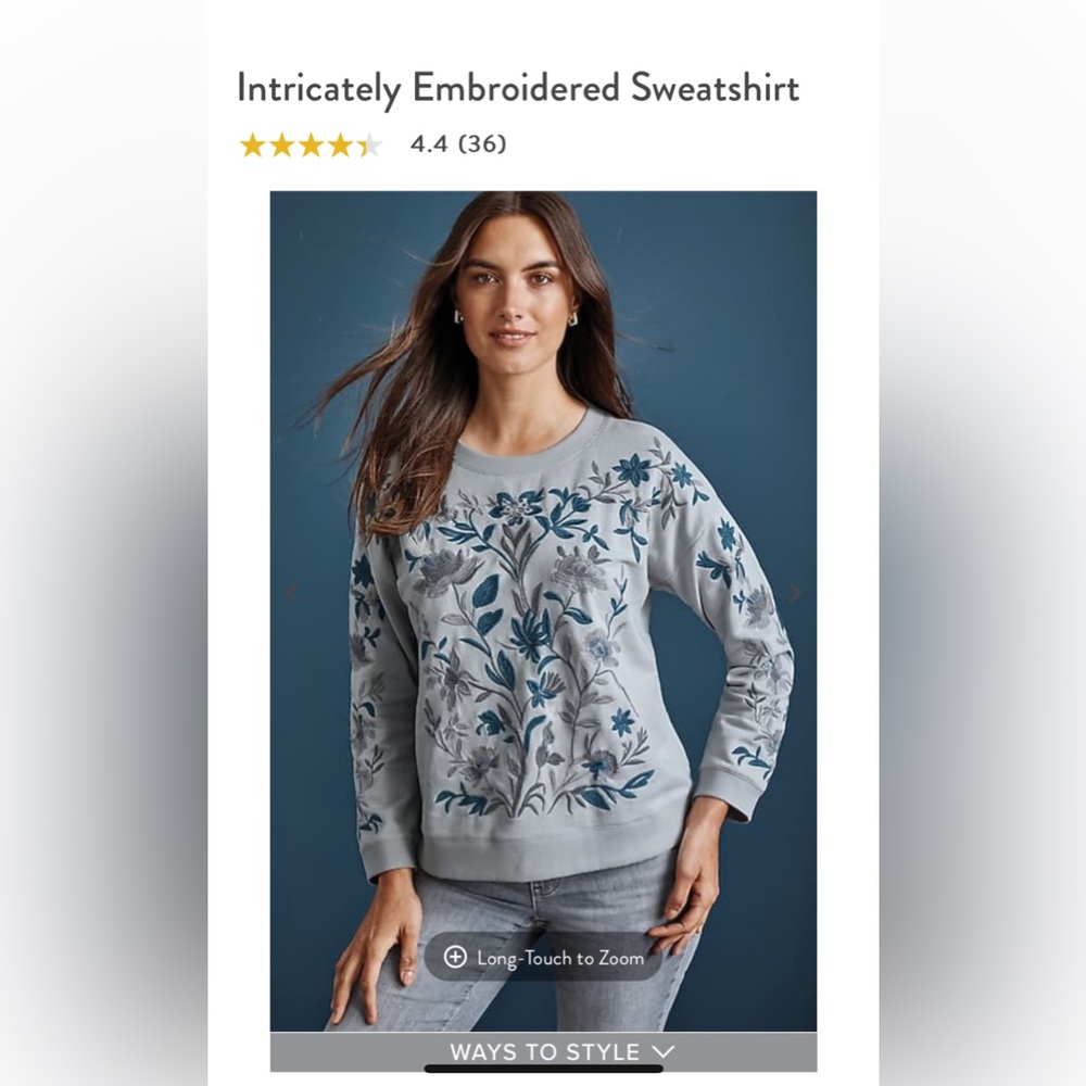 Floral Embroidered Sweatshirt